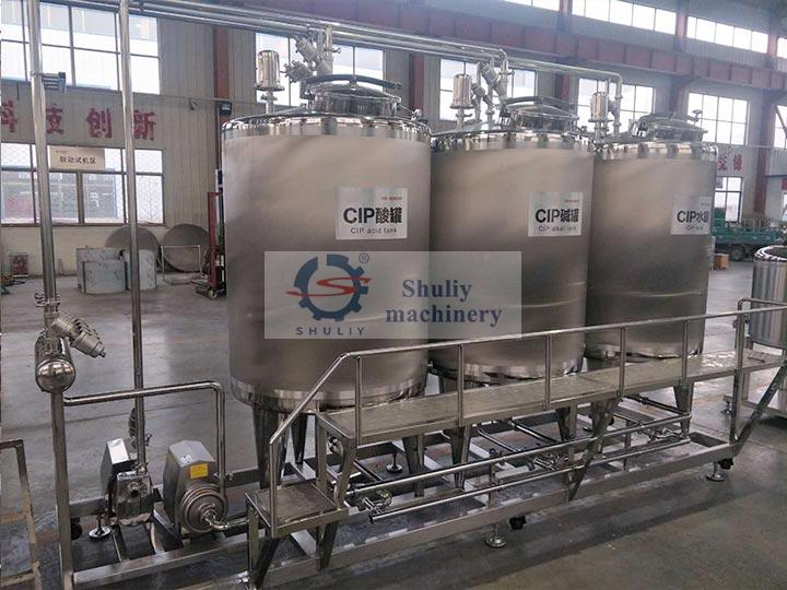 Sistema de limpieza de máquinas de tubos CIP