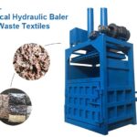 Presse hydraulique verticale pour déchets textiles
