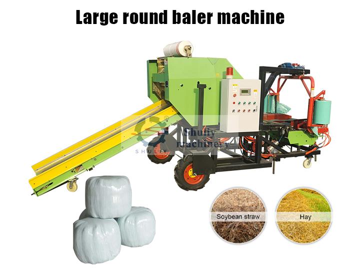 Big round silage baler machine