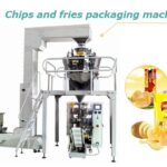 máquina de embalagem de batatas fritas e batatas fritas