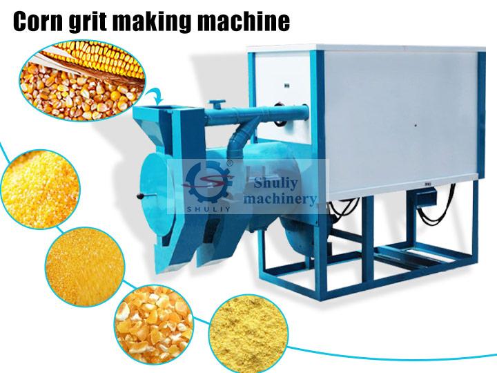 Corn grit making machine
