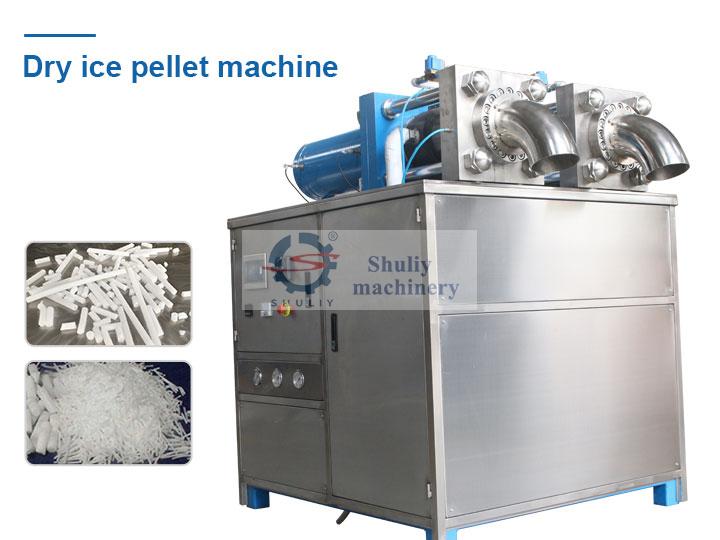 Dry ice pellet machine