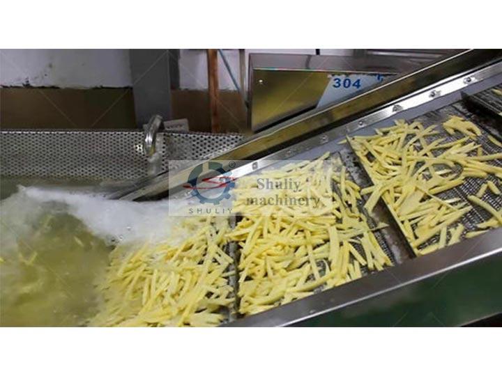 Maquinaria para escaldar patatas fritas
