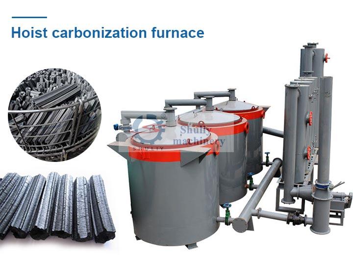 Continuous charcoal furnace