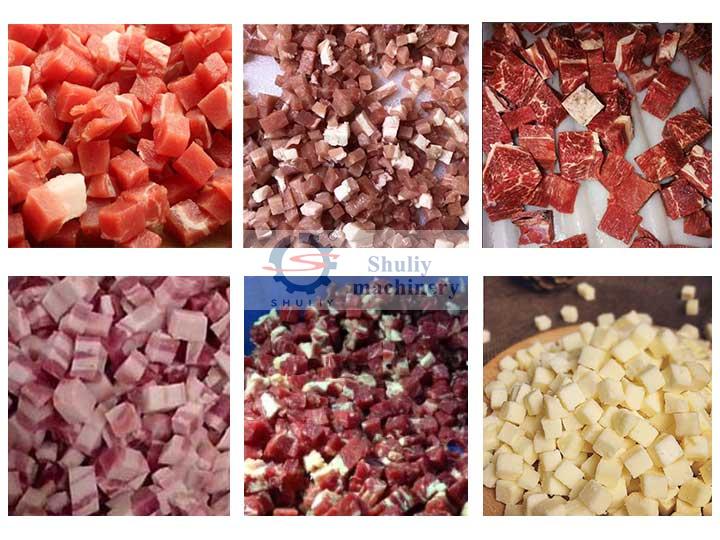 meat dicer machine dicing effect