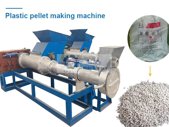 Plastic pellet making machine