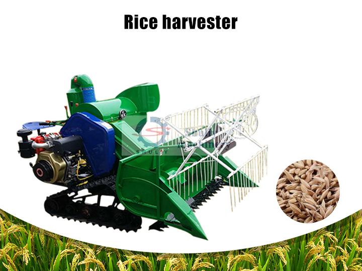 Rice and wheat harvester machine
