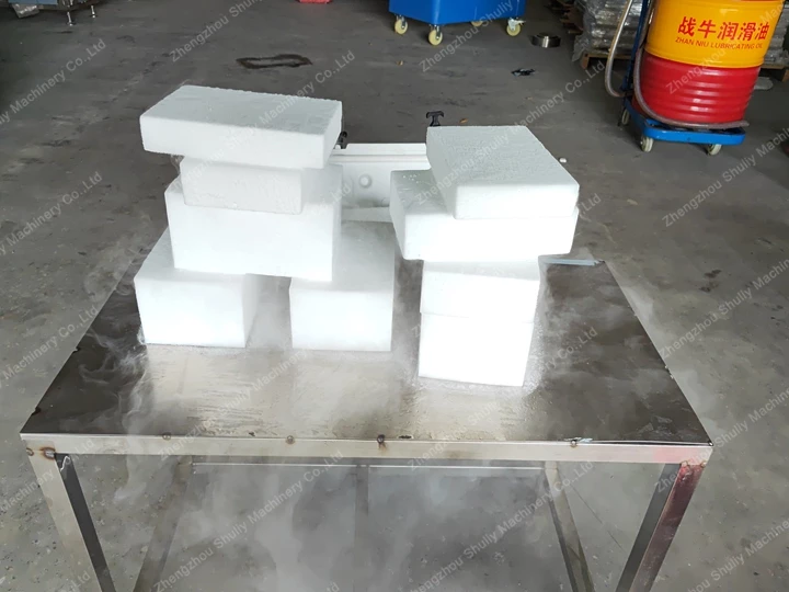 solid dry ice blocks