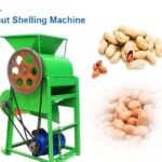 máquina de descascar amendoim com amendoim e grãos de amendoim