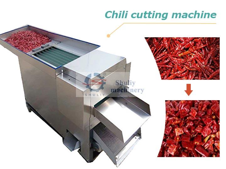 Dried chili cutting machine