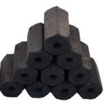 briquettes de charbon de bois hexagonales