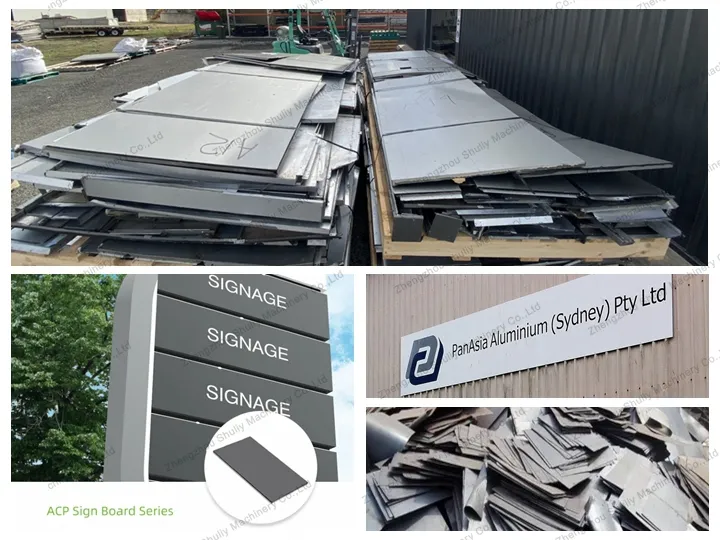 さまざまなアルミニウムプラスチックパネルのリサイクル