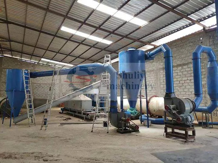 Charcoal production line after installation