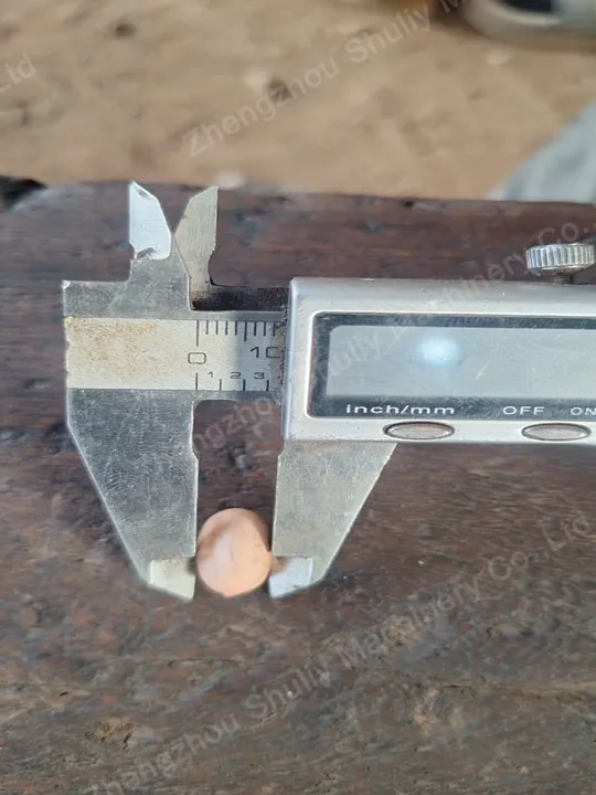 قياس حجم لب الفول السوداني