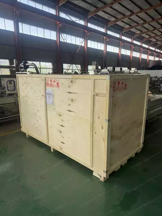 lettuce washing machine with wood case packaging